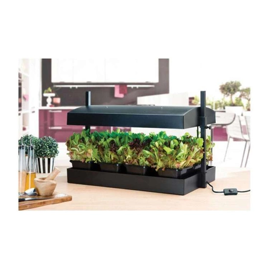 Garland Grow Light Garden - Mini Zielnik z Oświetleniem LED 8W Czarny 50x20x45cm