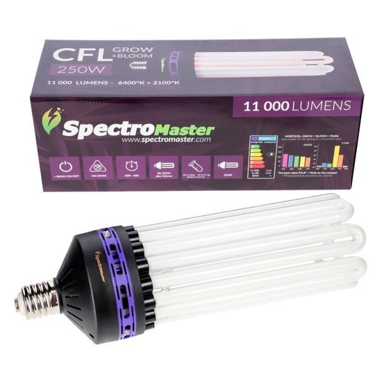 Żarówka CFL 250W Spectromaster - 6U - 2100+6400K Dual (wzrost i kwitnienie)