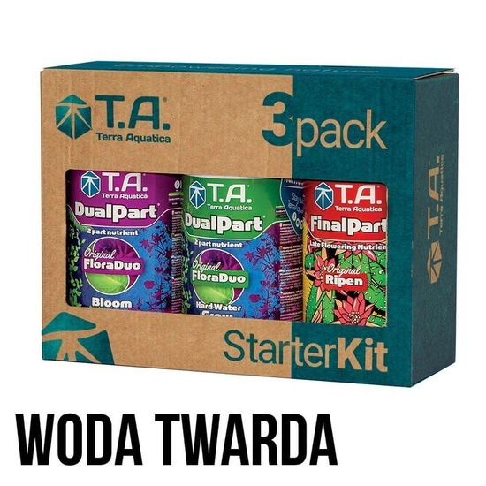 GHE Terra Aquatica TRIPACK FLORA HARD TriPart DUO / DUAL - zestaw 3 nawozów do twardej wody