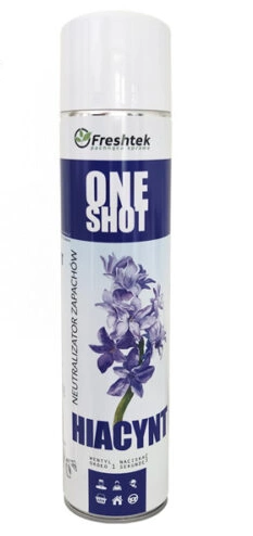 Freshtek ONE SHOT Hiacynt Spray 600ml - neutralizator zapachu