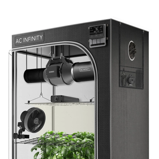 Zestaw uprawowy growbox AC Infinity 120x60x180 cm - gotowy zestaw do uprawy z wentylacją, filtrem i lampą LED FULL SPECTRUM 200W LM301H 